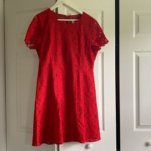 Jcrew short sleeve lace skater dress